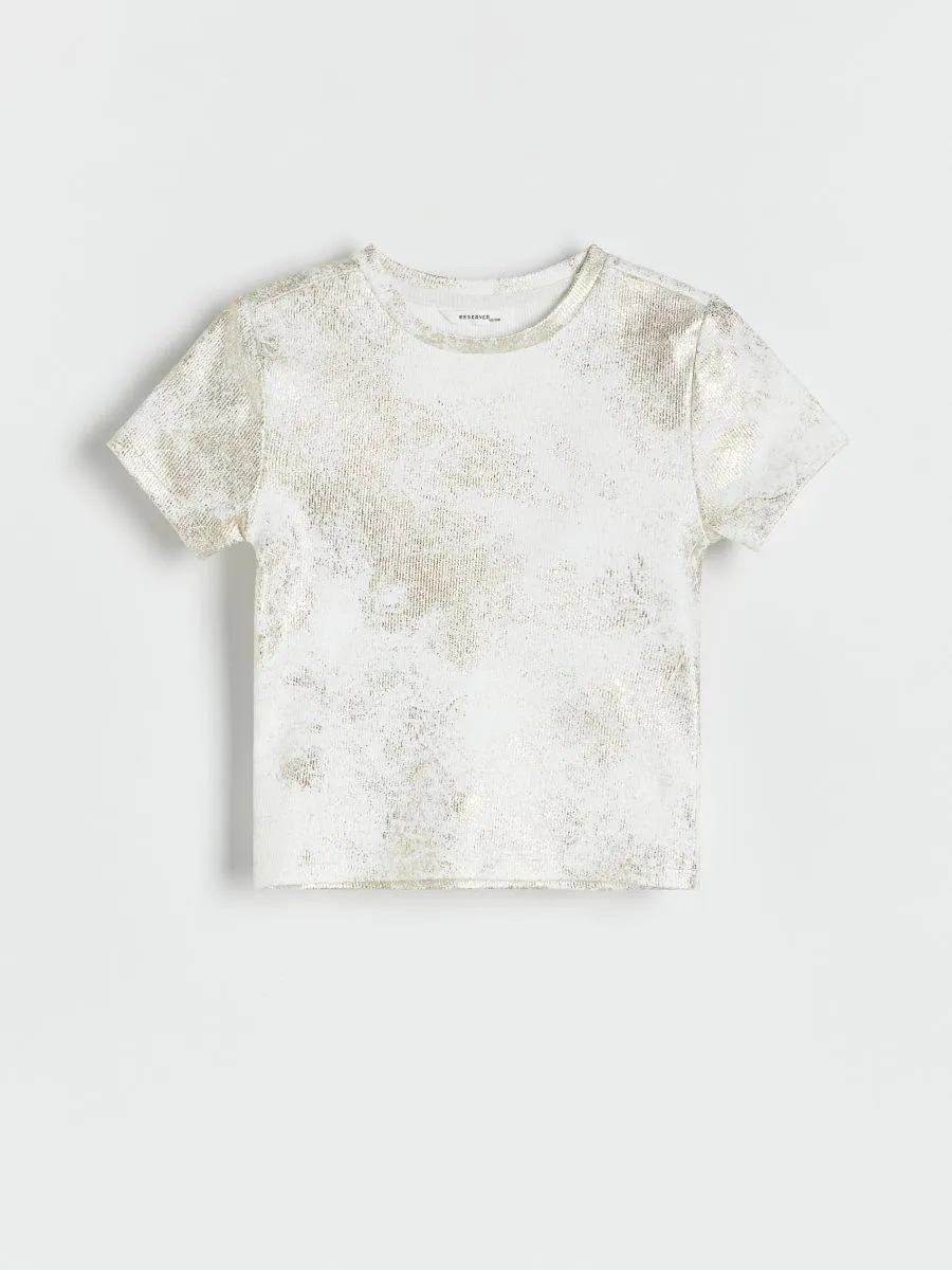 Tričko s metalízovým efektem