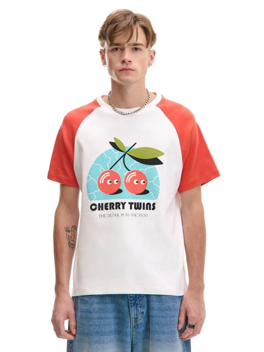 Bílá tričko s potiskem