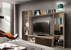 Obývací stěna GALETON, dub sonoma/dub denver, 5 let záruka DOPRODEJ