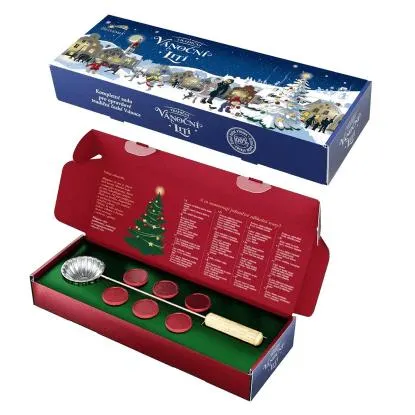 Anděl Přerov Sada na vánoční lití vosku (naběračka, 6x vosková mince)