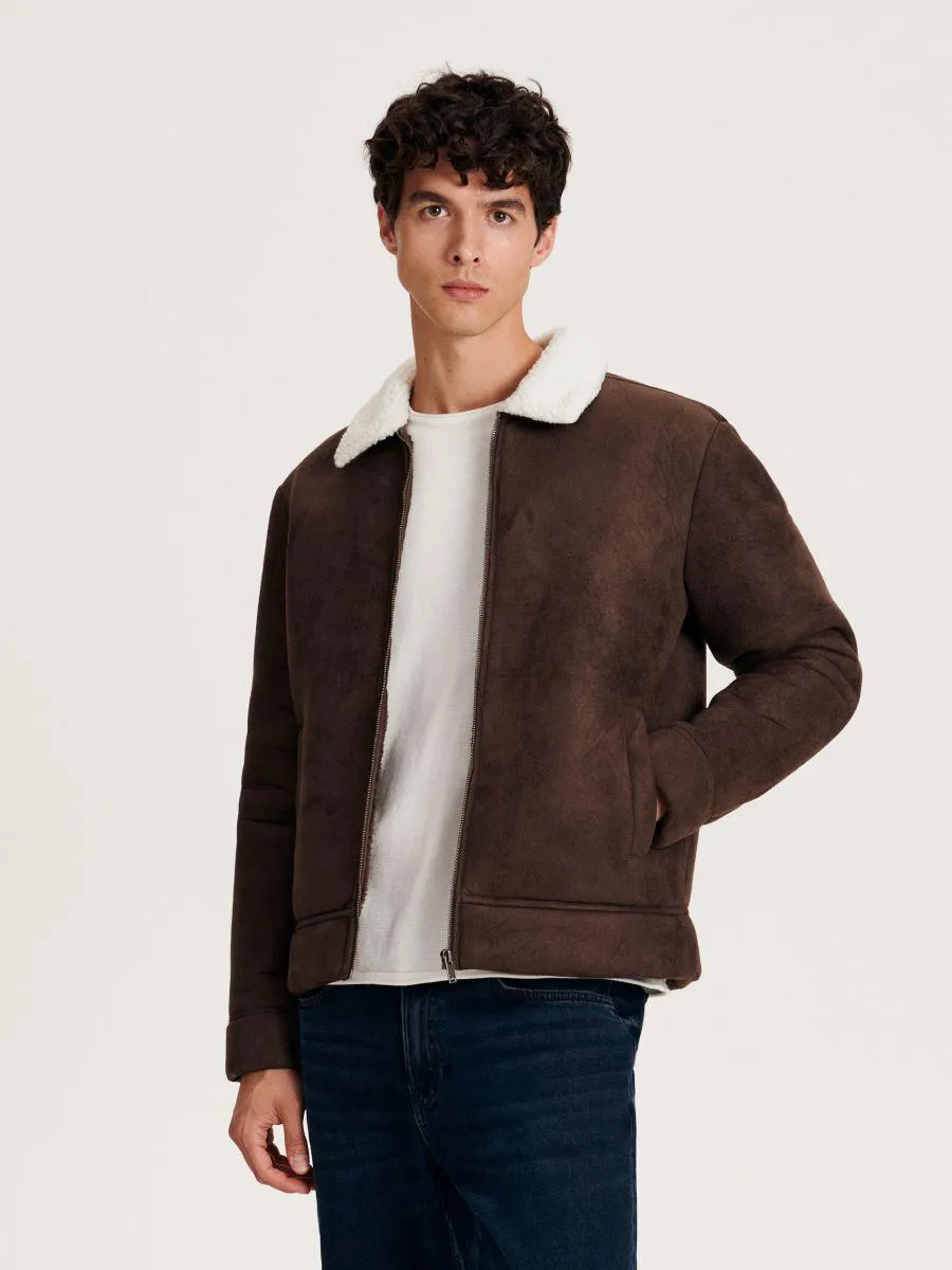 Bunda z umělého semiše