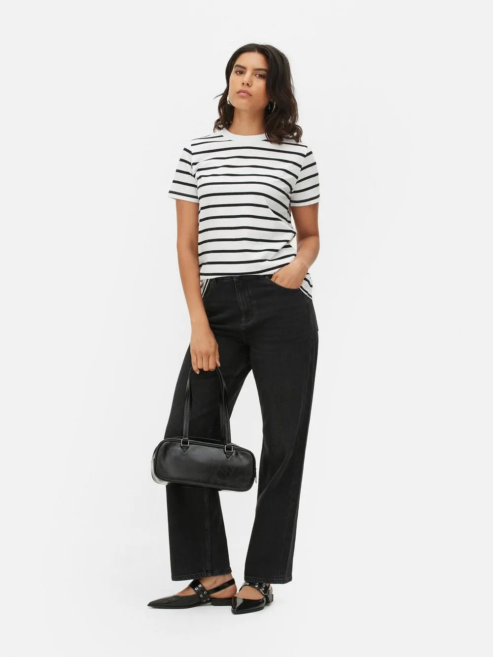 Pruhované tričko s kulatým výstřihem