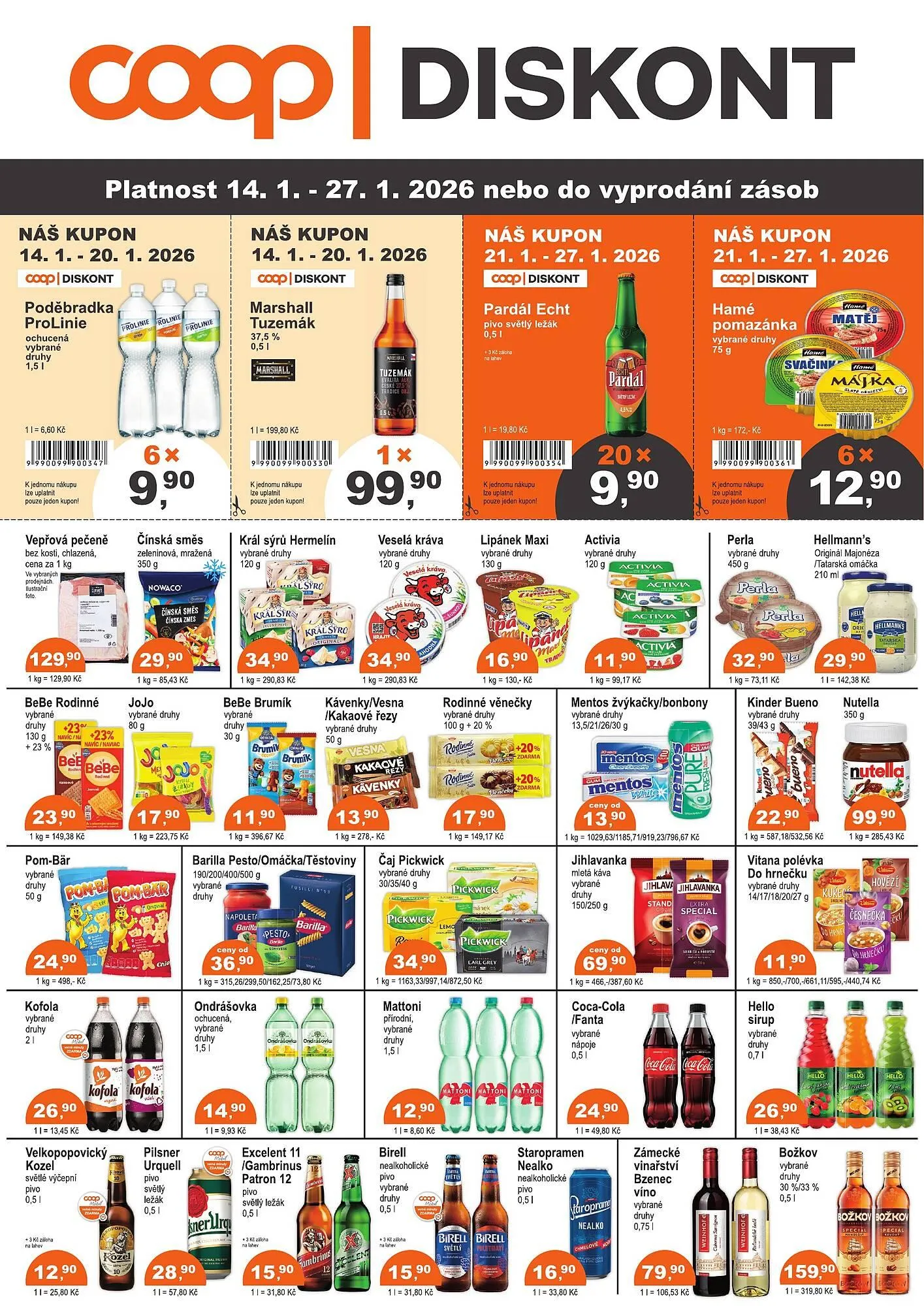 COOP DISKONT leták - 14. ledna 27. ledna 2026 - Page 1
