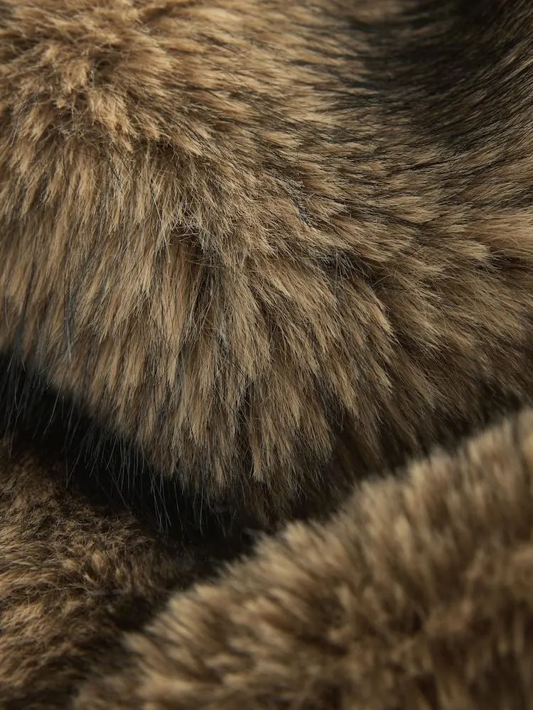 Neutrální - Bunda z umělé kožešiny na zip