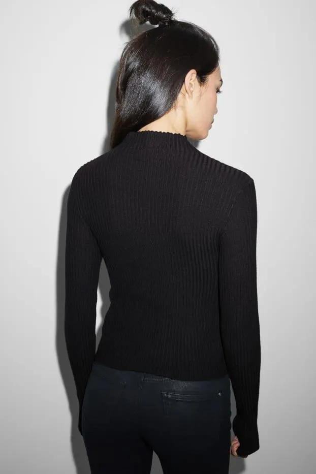 CLOCKHOUSE - trui met opstaande kraag