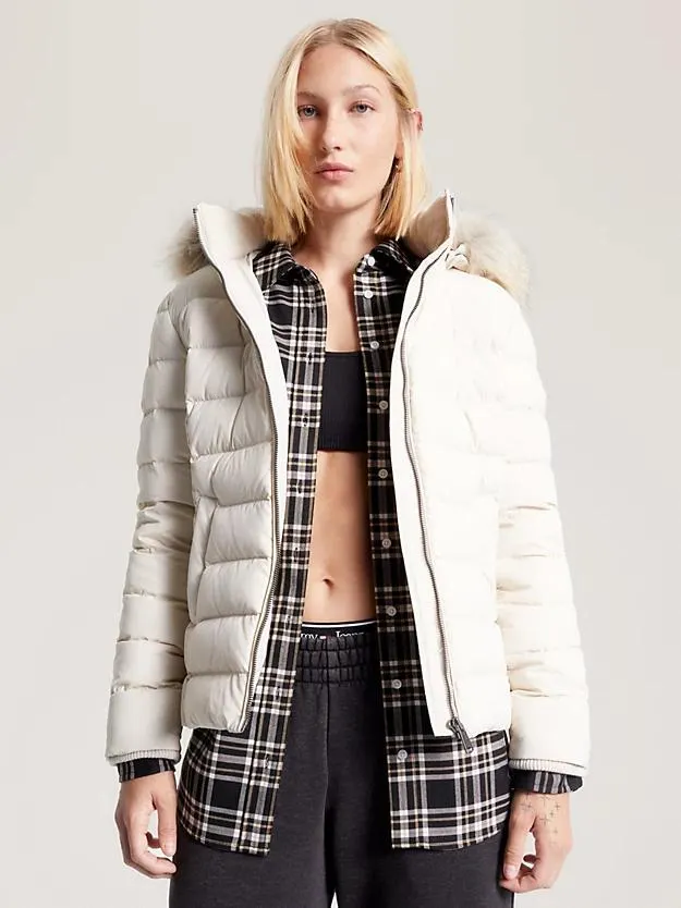 Essential Down Fitted Hooded Jacket