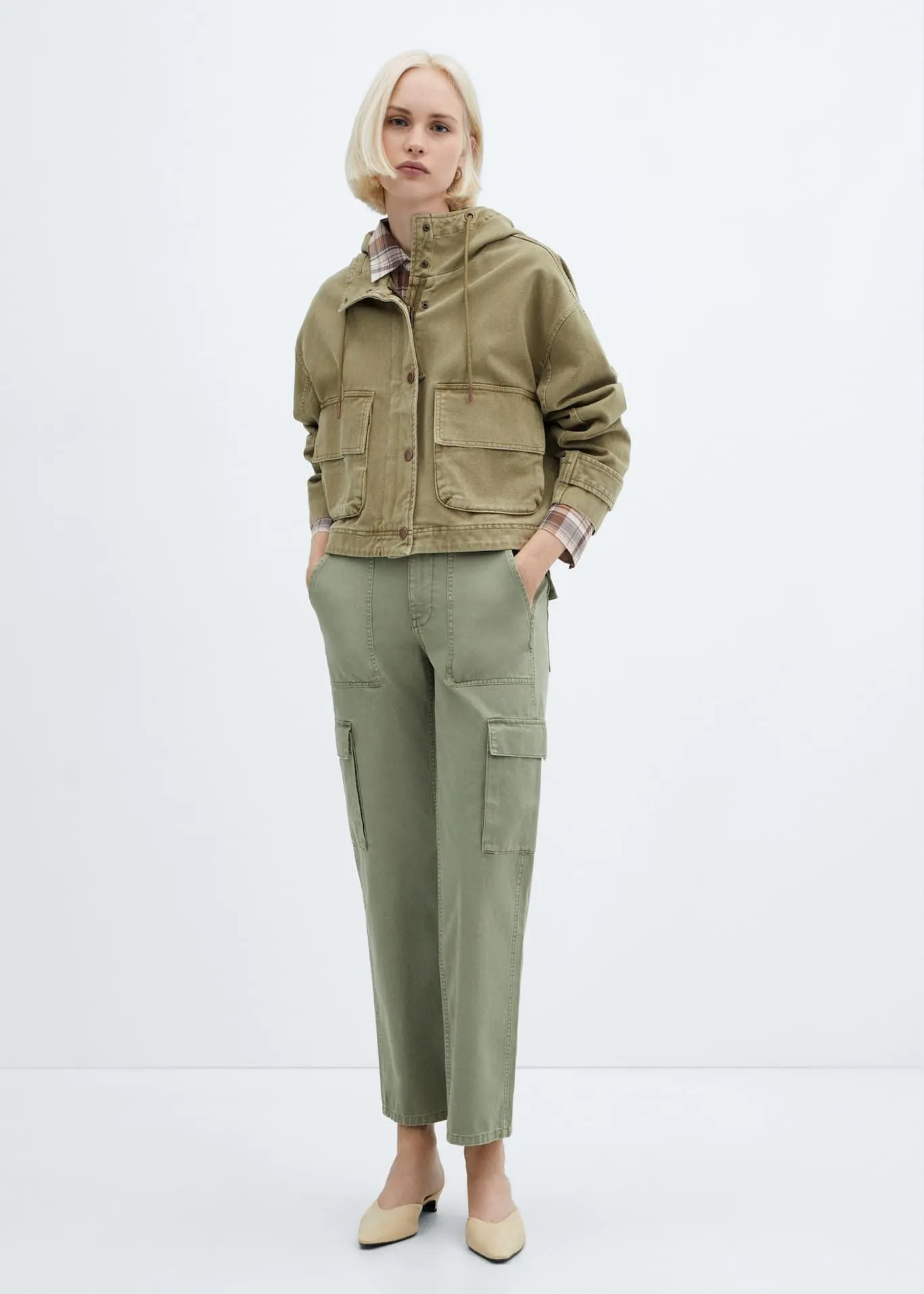 Bavlněná parka s kapsami