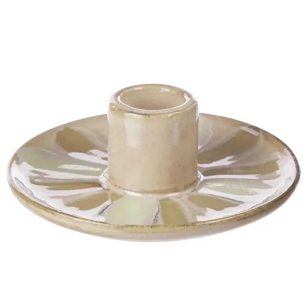 SEVENTIES Svícen na dlouhou svíčku - béžová