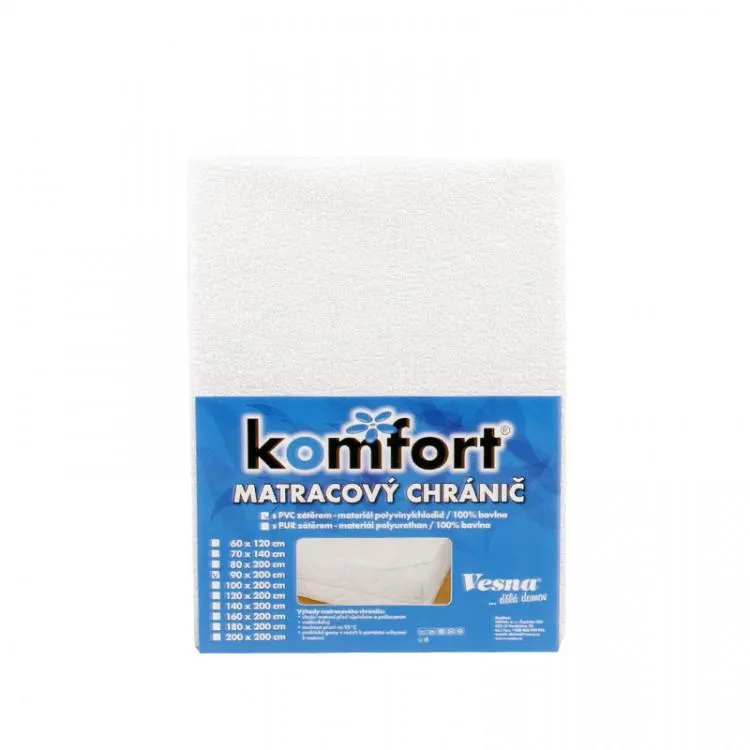 Matracový chránič KOMFORT s PVC zátěrem 160x200cm