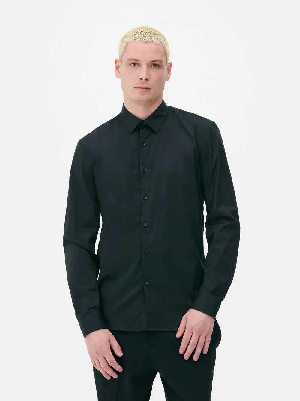 Overhemd met knopen en stretch