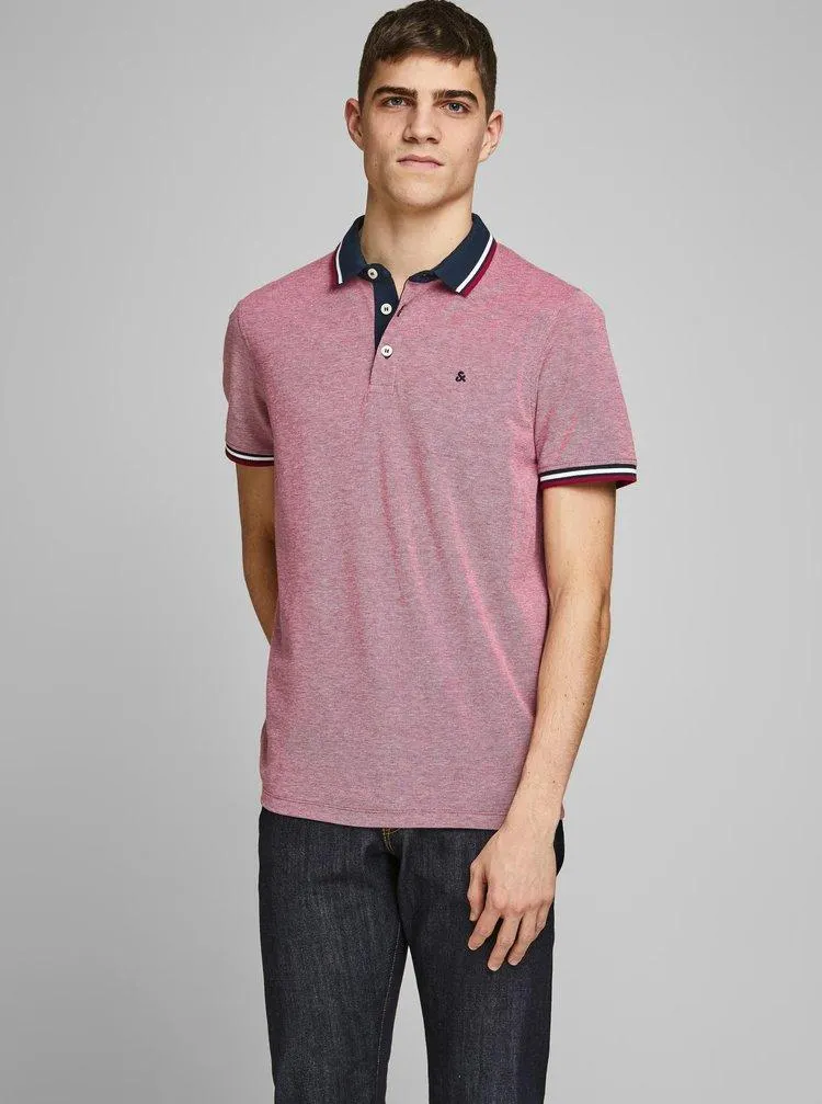 Červené polo tričko Jack & Jones Paulos