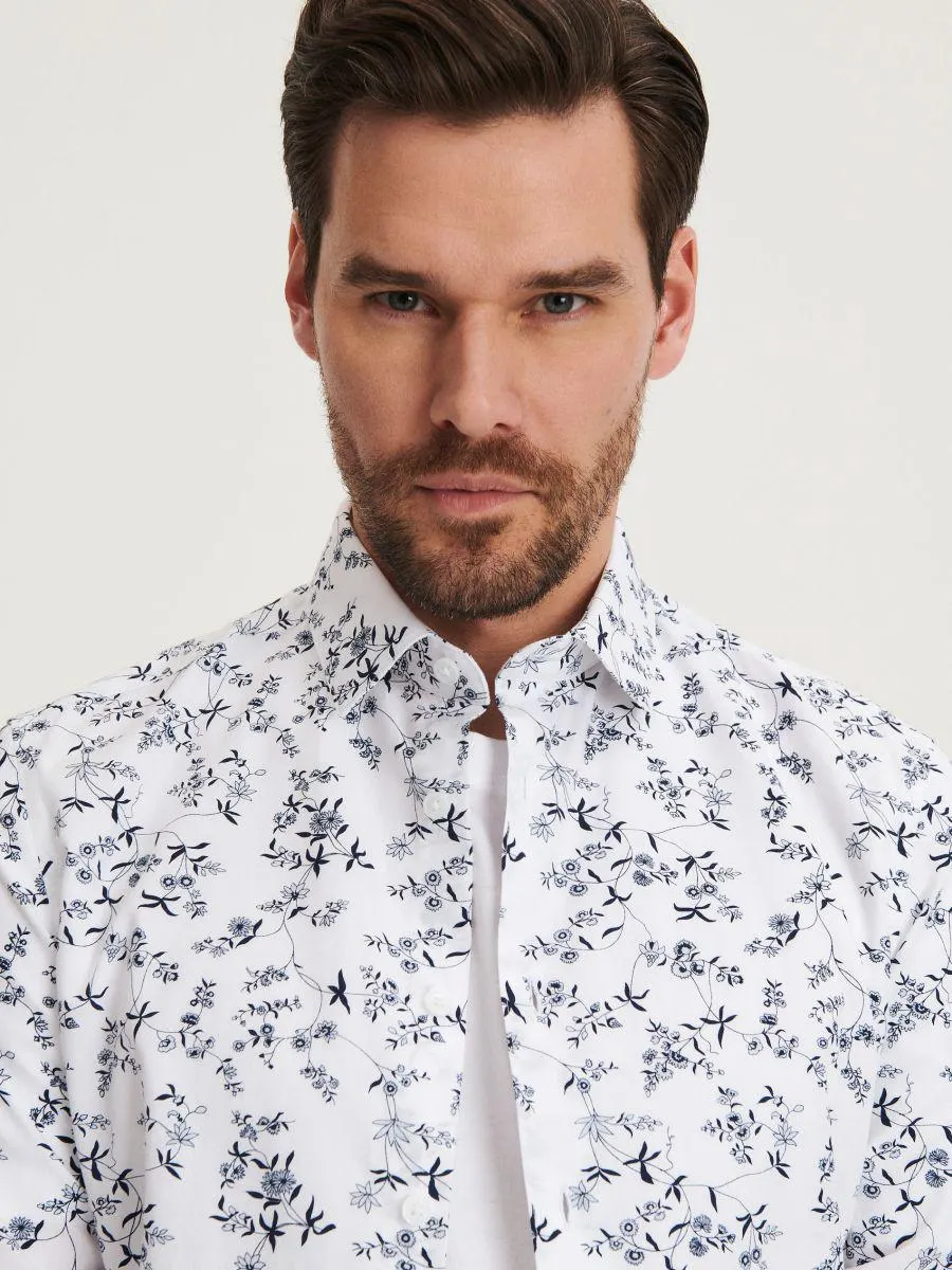 Košile slim fit s vysokým podílem bavlny