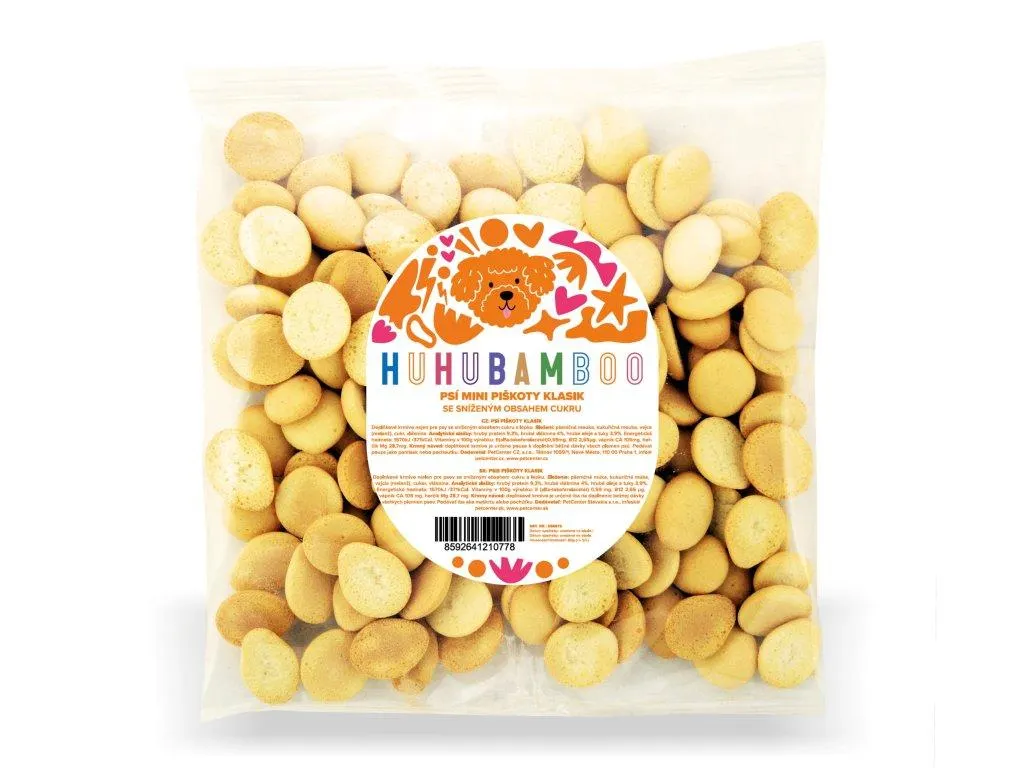 Huhubamboo MINI piškoty pro psy KLASIK 80 g