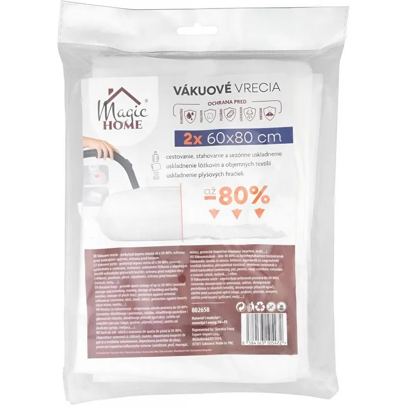 2x vak s ventilem pro odsávání 60 x 80 cm MagicHome