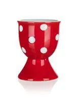 BANQUET Kalíšek na vajíčka keramický DOTS 7 cm, červený