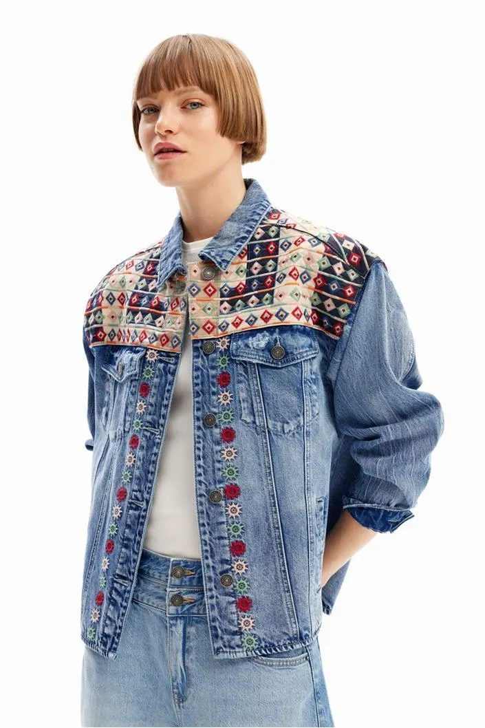 bunda Desigual Donis denim medium wash