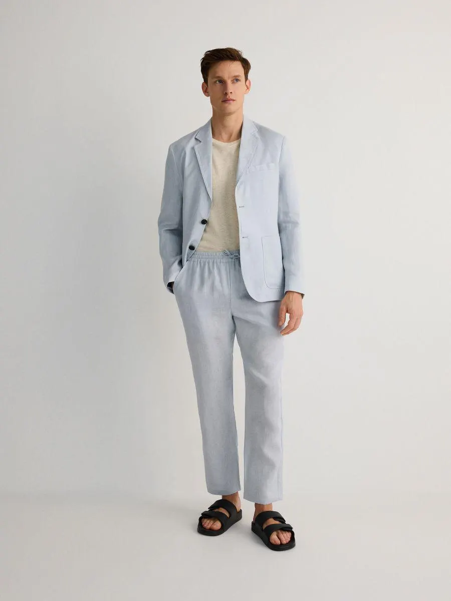 Kalhoty jogger se lnem