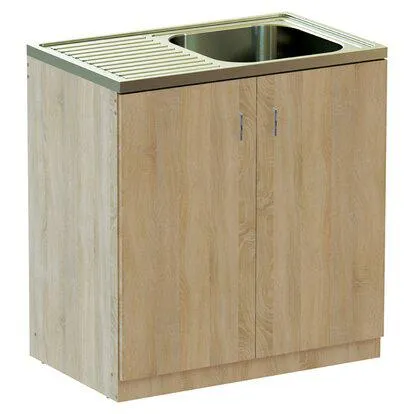 A-Interiéry Minikuchyň včetně dřezu Manosa, Dub Sonoma