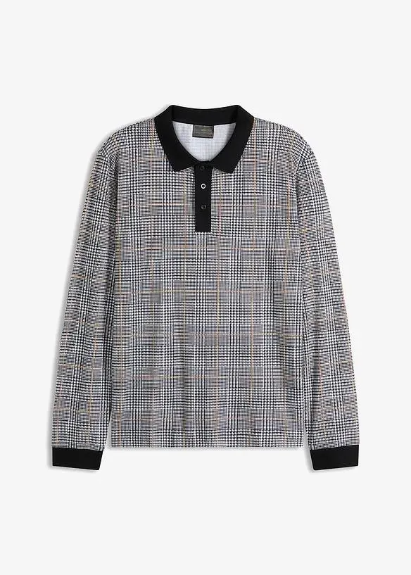 Pólo tričko z piké materiálu z organické bavlny, s dlouhým rukávem