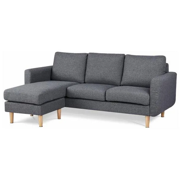 Trojmístná sedačka s mobilním taburetem černá ASB-017 BK