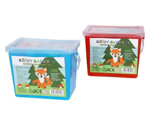 Křídy chodníkové barevné 15 ks