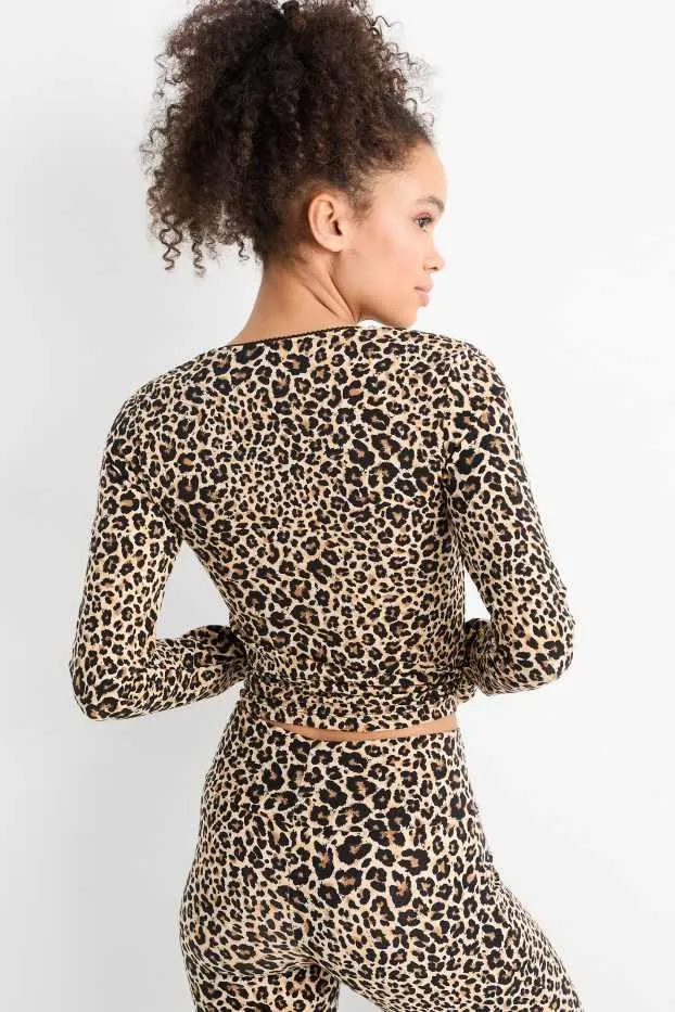 Long sleeve top - leopard print