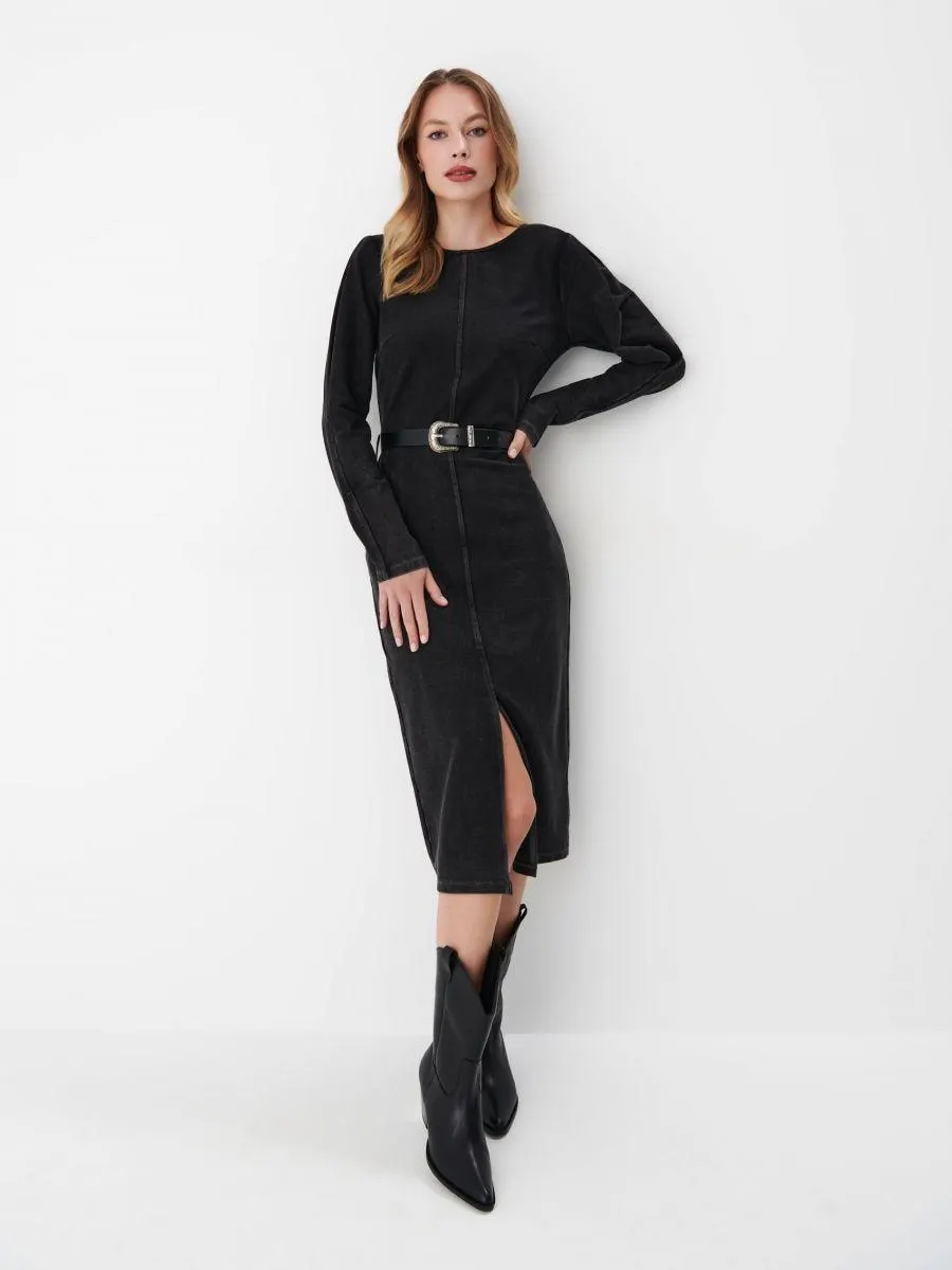 Midi šaty s opaskem