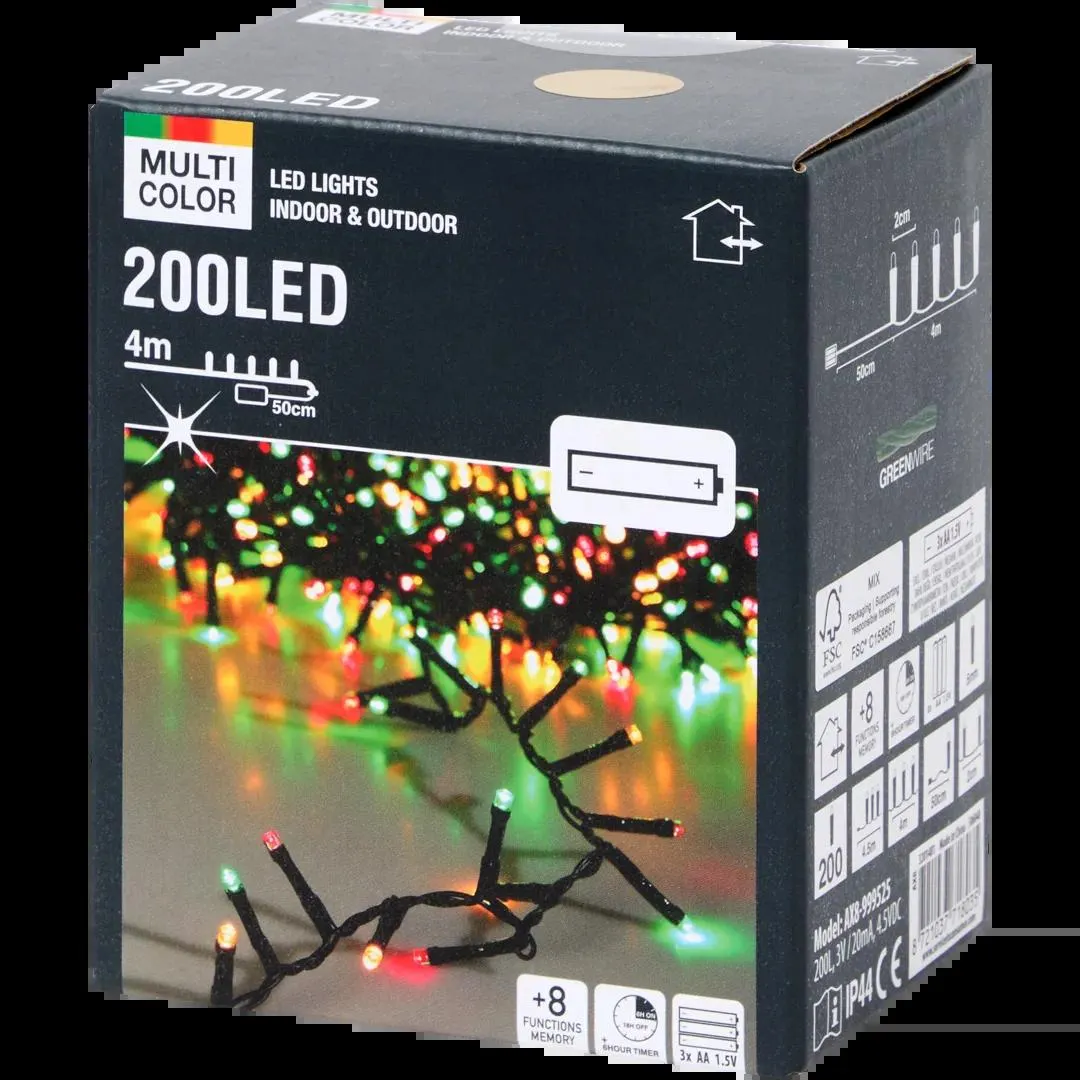 Vícebarevné vánoční osvětlení