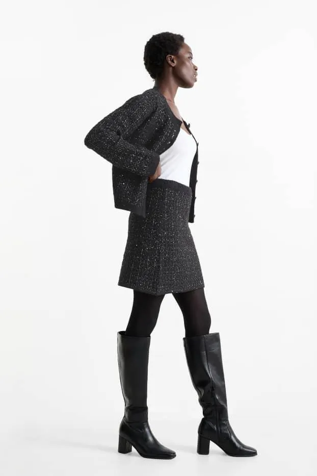 Pletená sukně - strukturovaná