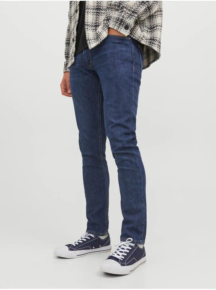 Modré pánské straight fit džíny Jack & Jones Glenn