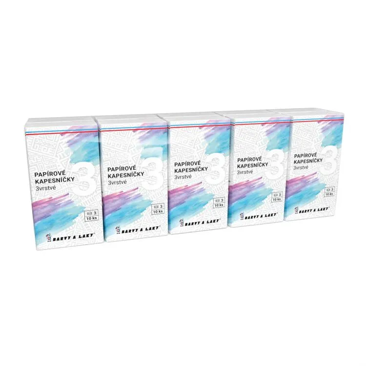 BALsoft 3vrstvé papírové kapesníčky, 10 × 10 ks