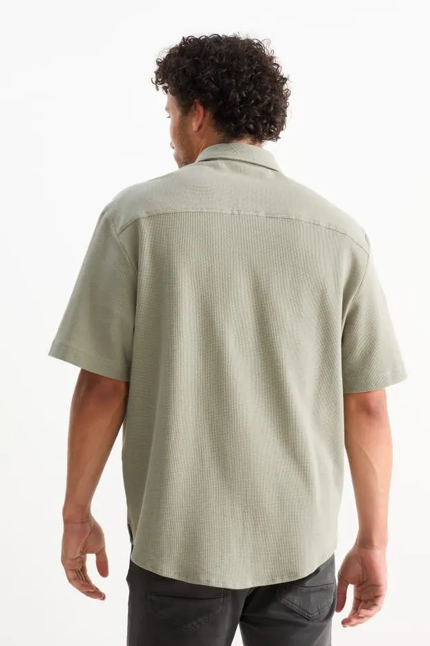 Košile - relaxed fit - kent - strukturovaná