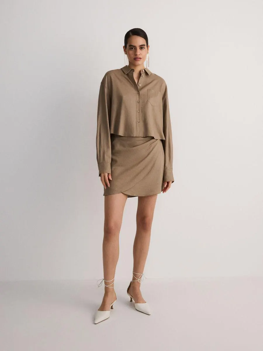 Řasená mini sukně