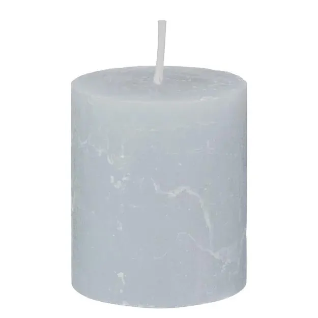 RUSTIC Svíčka 8 cm - sv. šedá