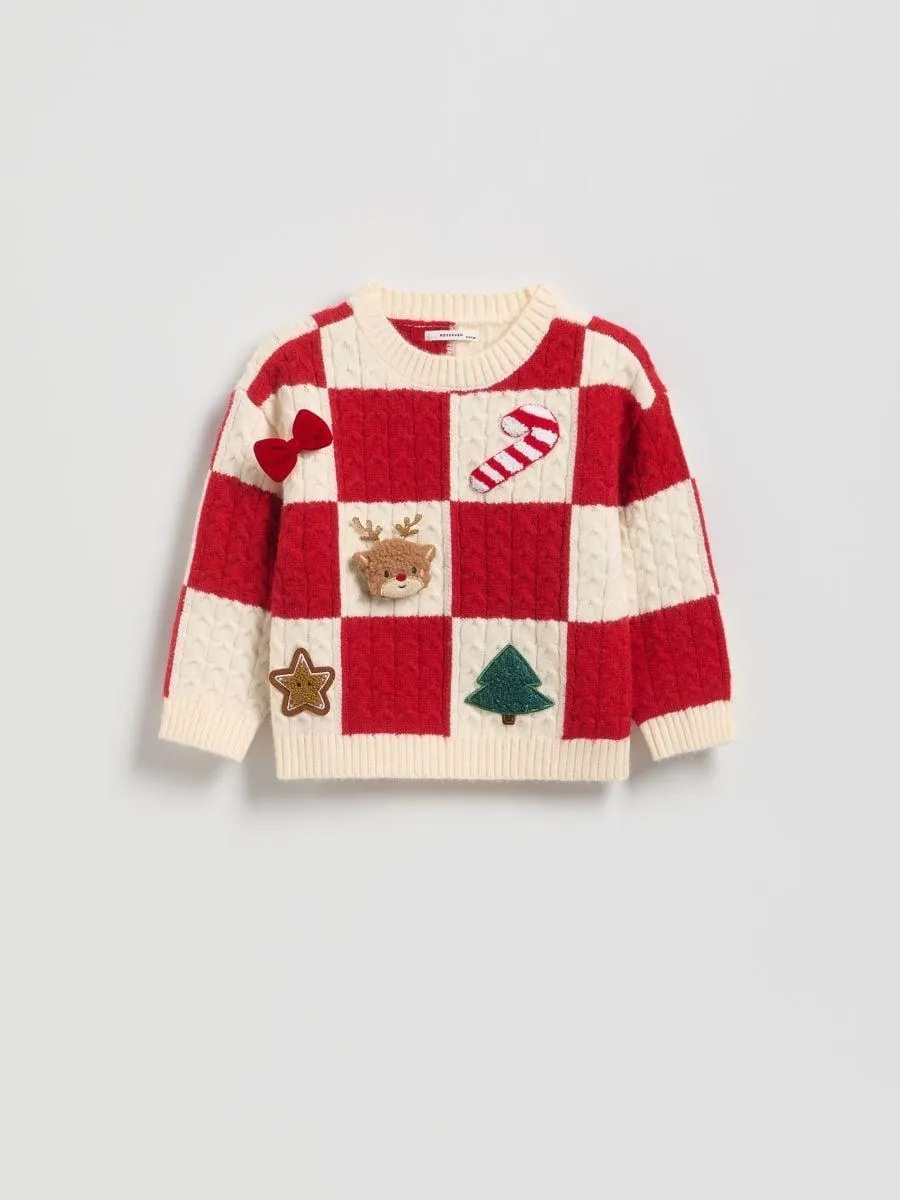 Vánoční svetr s aplikací