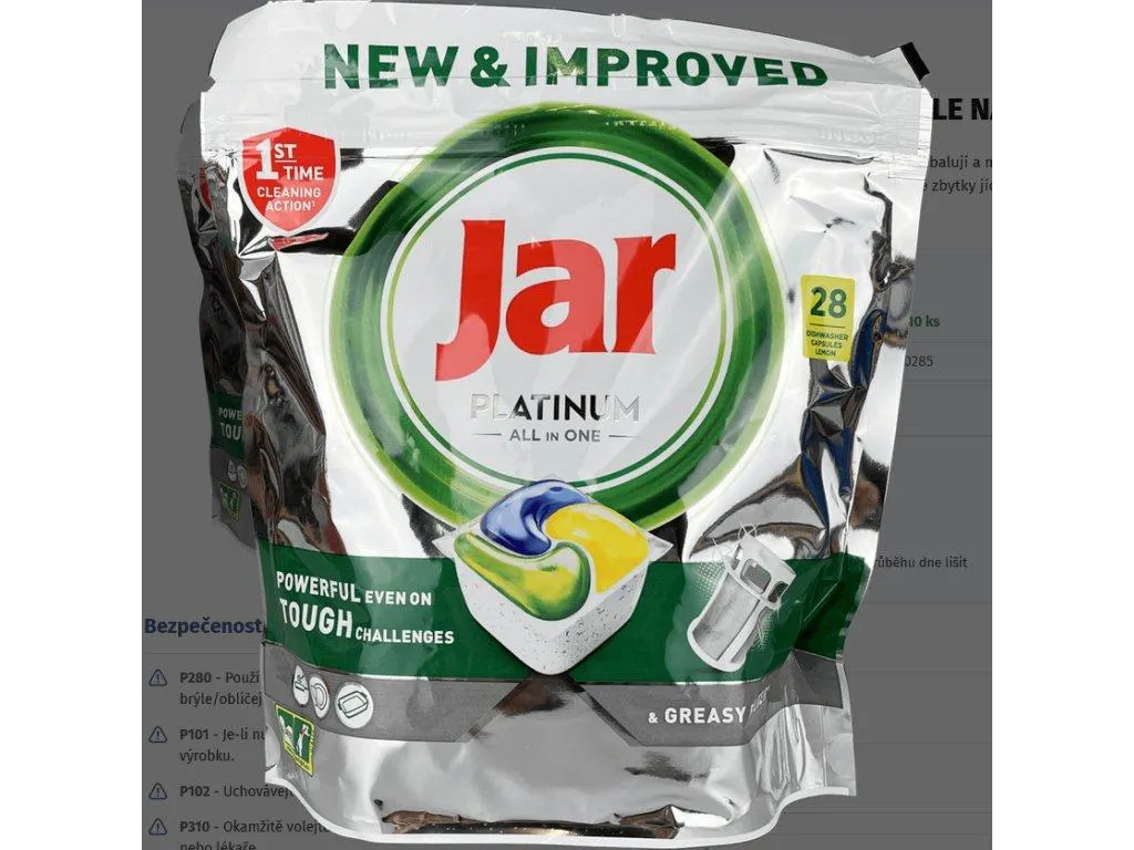 JAR Platinum kapsle na nádobí 28 ks