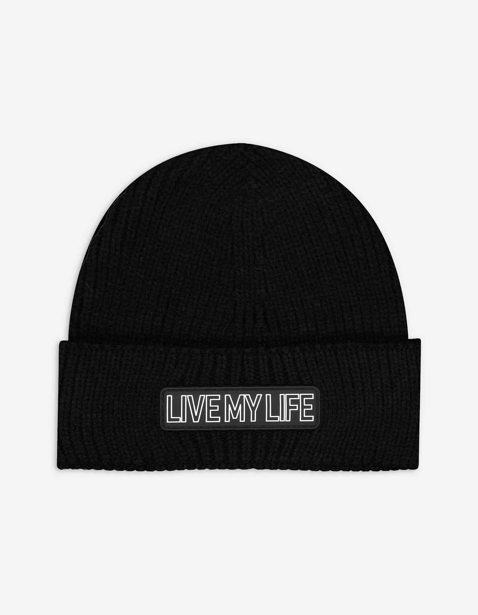 Čepice - Ohrnutý lem - cerná