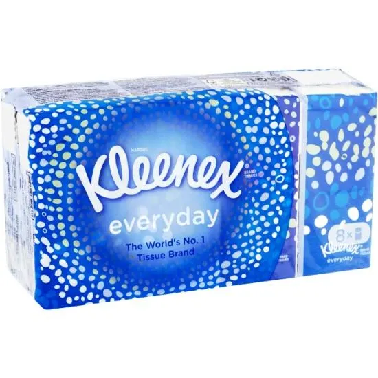 Kleenex 2vrstvé papírové kapesníky Everyday, 8× 9 ks