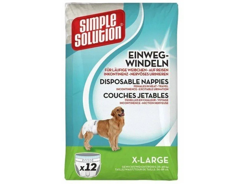 Simple Solution Plenkové kalhotky pro psy XL 12 ks