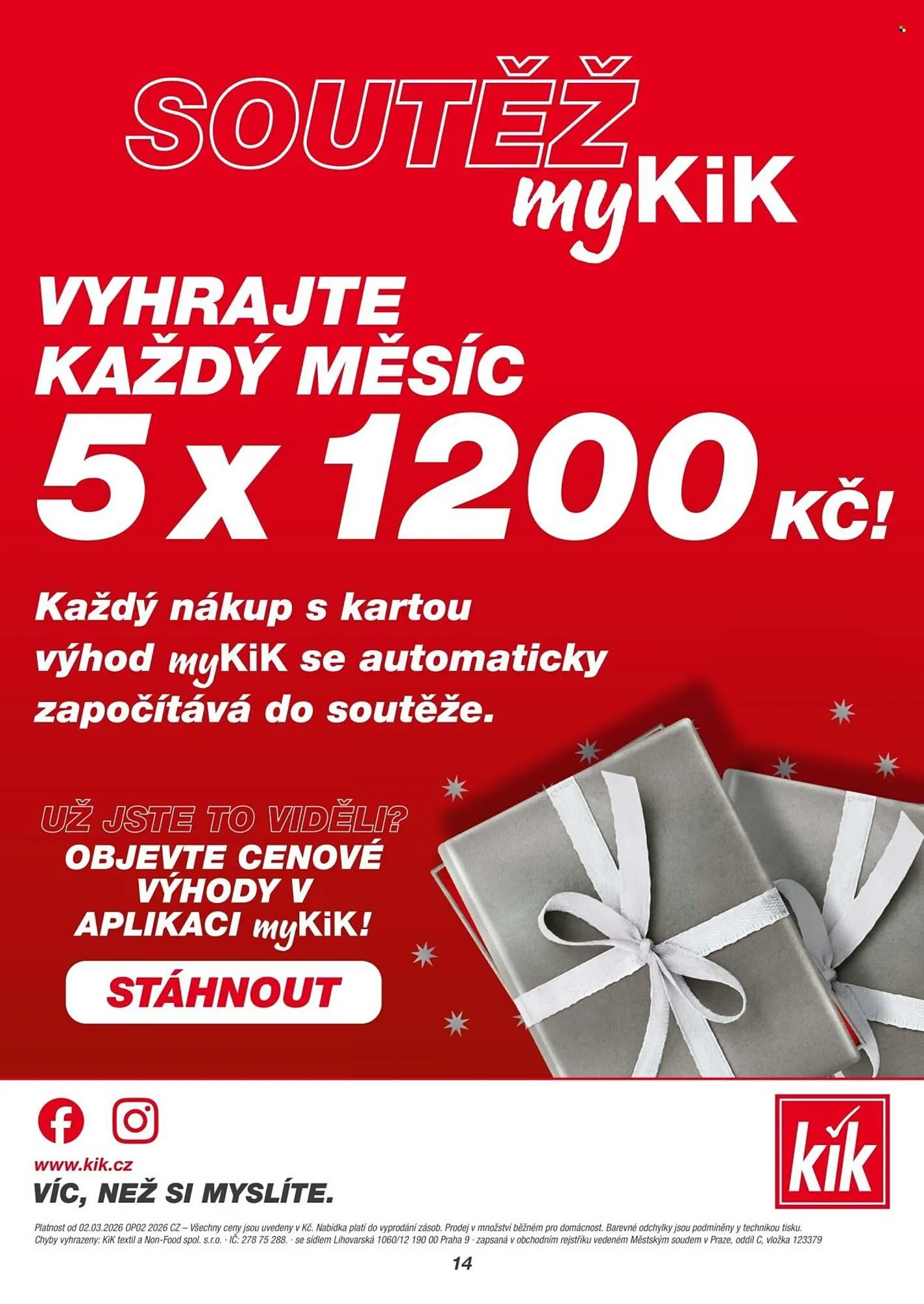 Kik leták - 2. března 5. dubna 2026 - Page 14