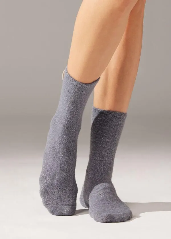 Calze da Casa con Glitter a Costine