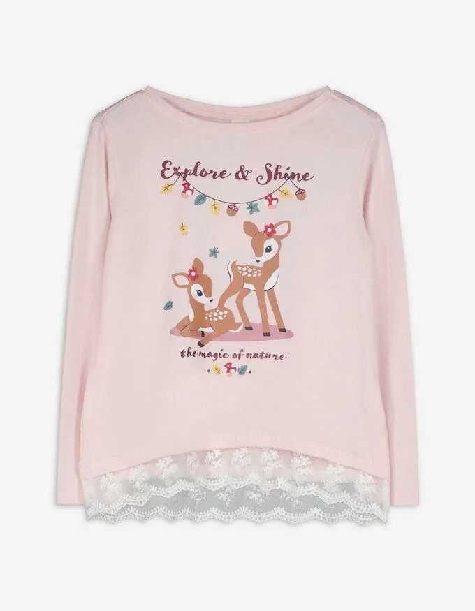 Pulovr - Háčkovaná krajka - ruzova