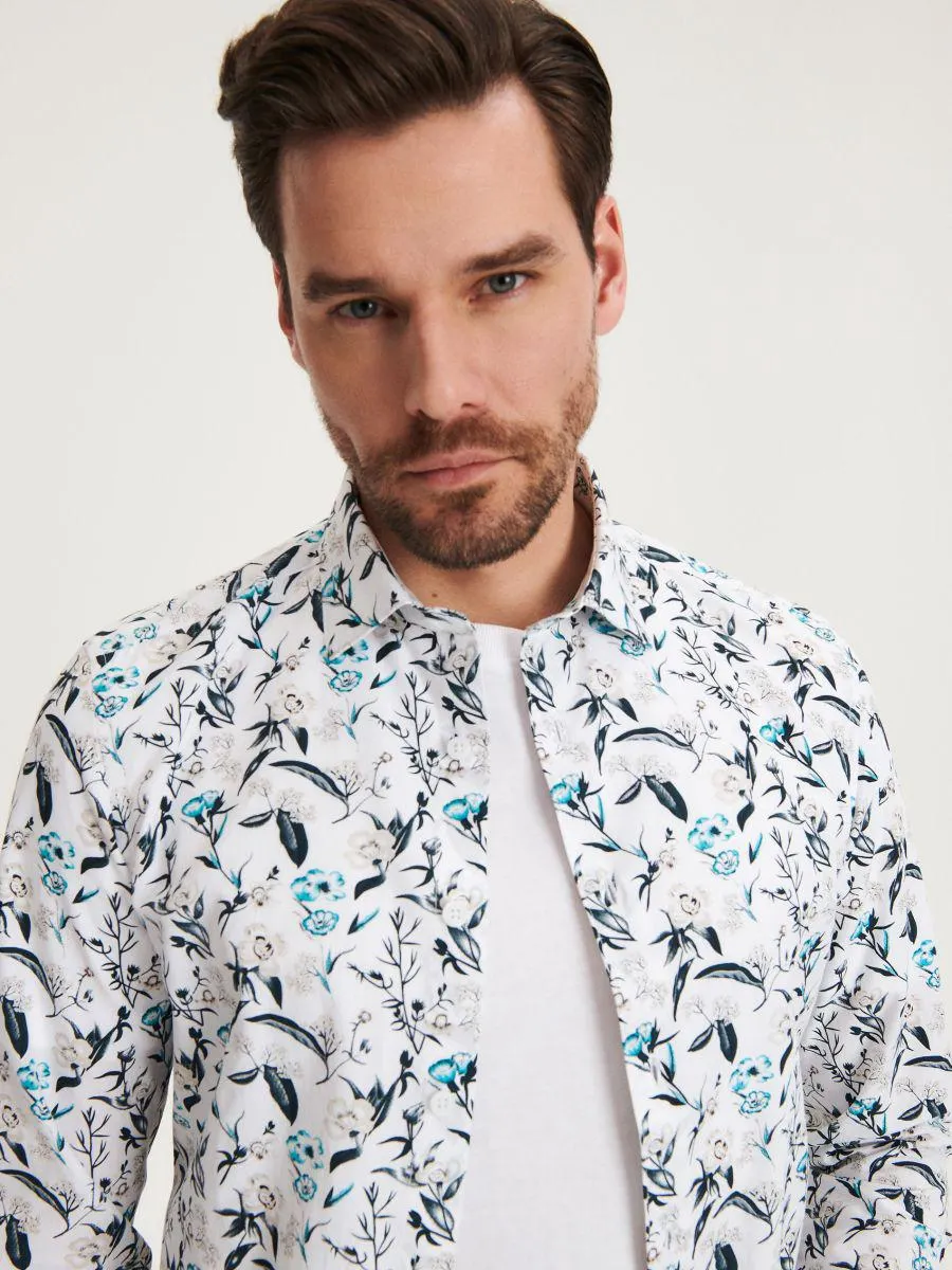 Košile slim fit s vysokým podílem bavlny