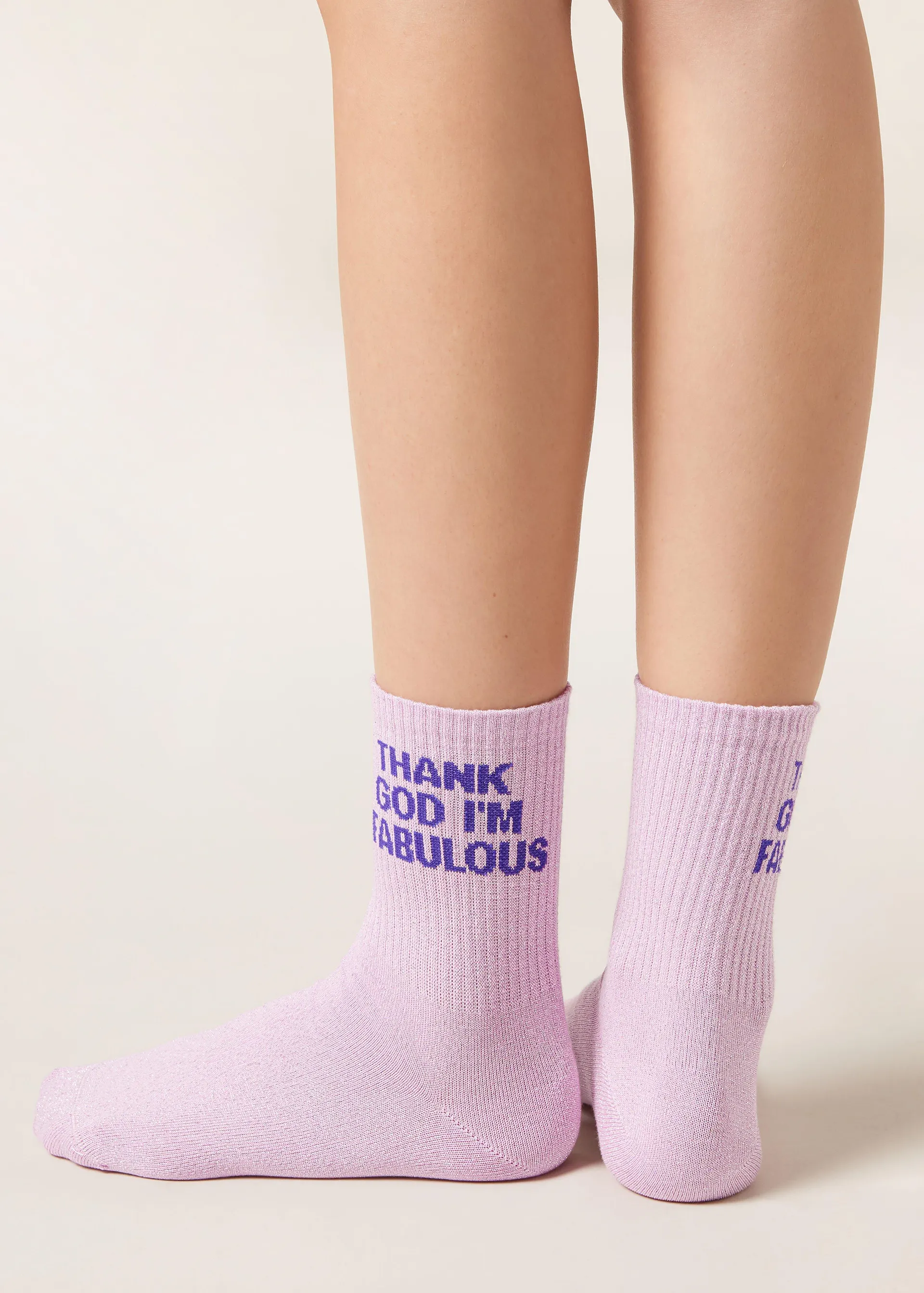 Ponožky se třpytivými nápisy