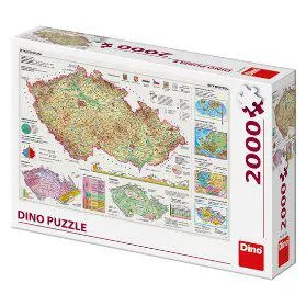 Puzzle Mapy České Republiky 2000 dílků