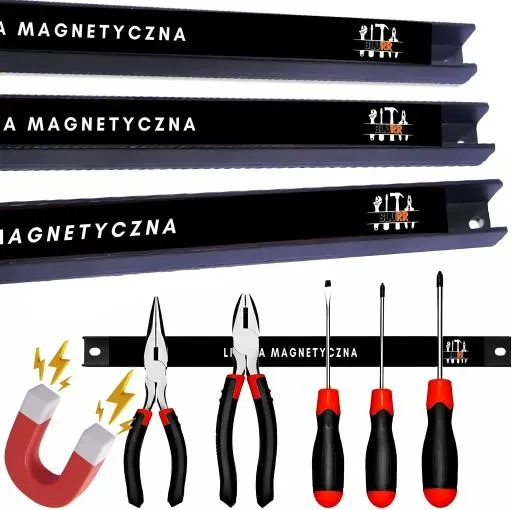 MAGNETICKÁ LIŠTA MAGNETICKÉ LIŠTY NA NÁŘADÍ 3 KUSY DÉLKA 45 cm