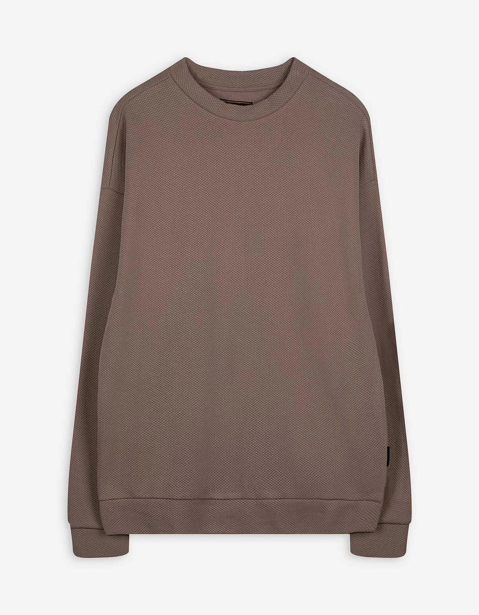 Mikina - Kulatý výstřih - svetle hneda