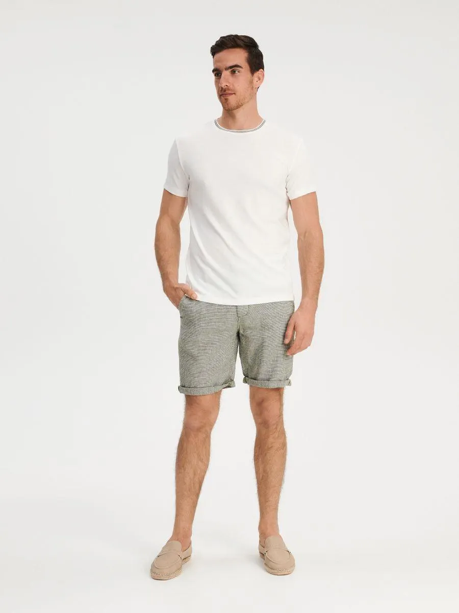 Kraťasy regular s příměsí lnu