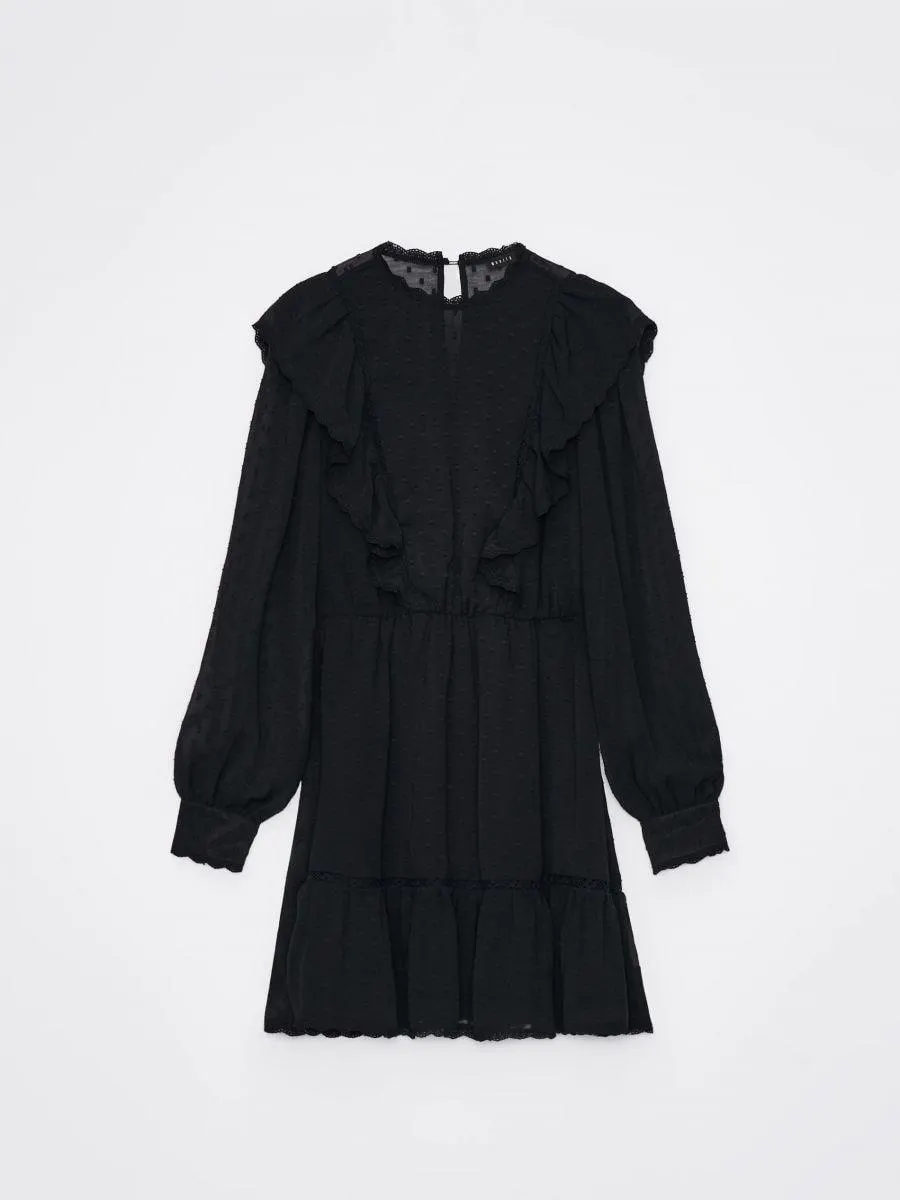 Mini šaty s dlouhými rukávy