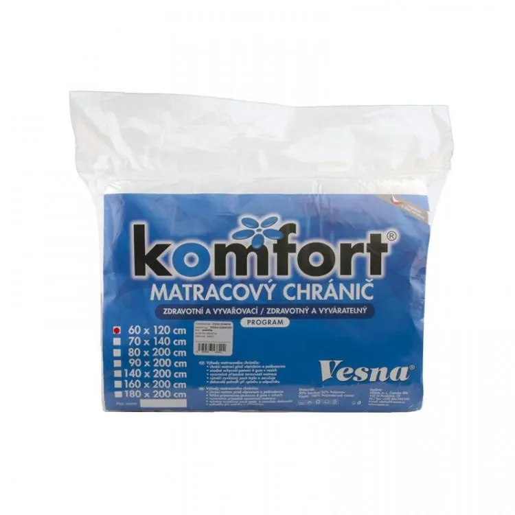 Matracový chránič KOMFORT prošívaný 180x200 cm